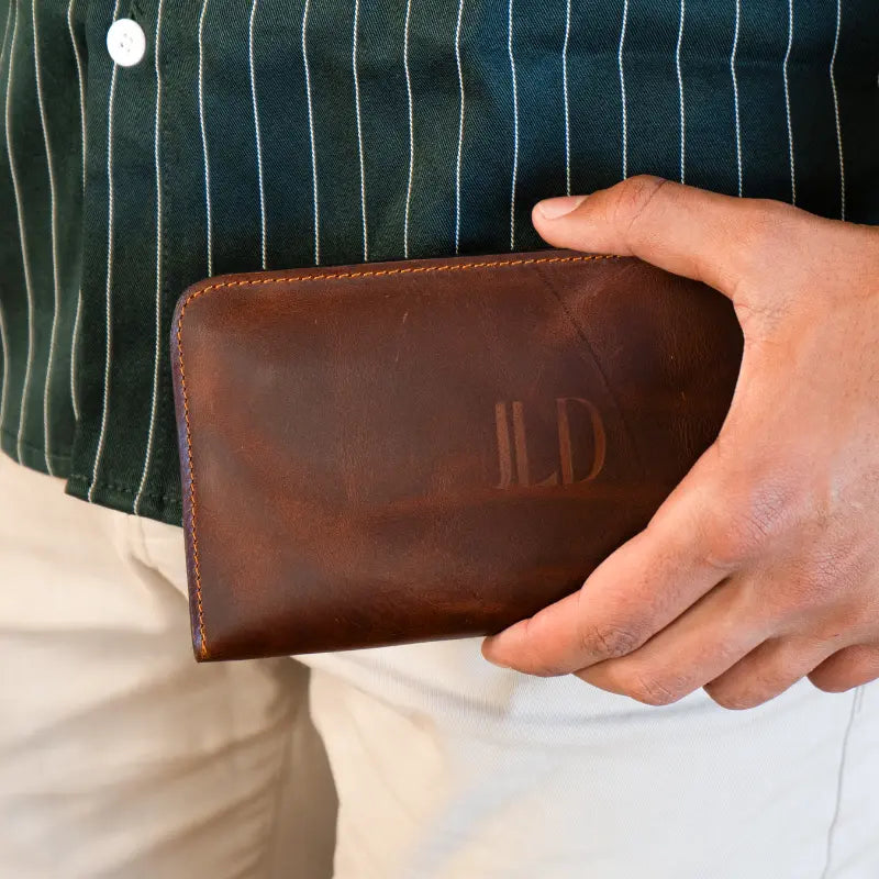 Portefeuille Slim en cuir – Élégant & pratique JLDCRAFT.eur