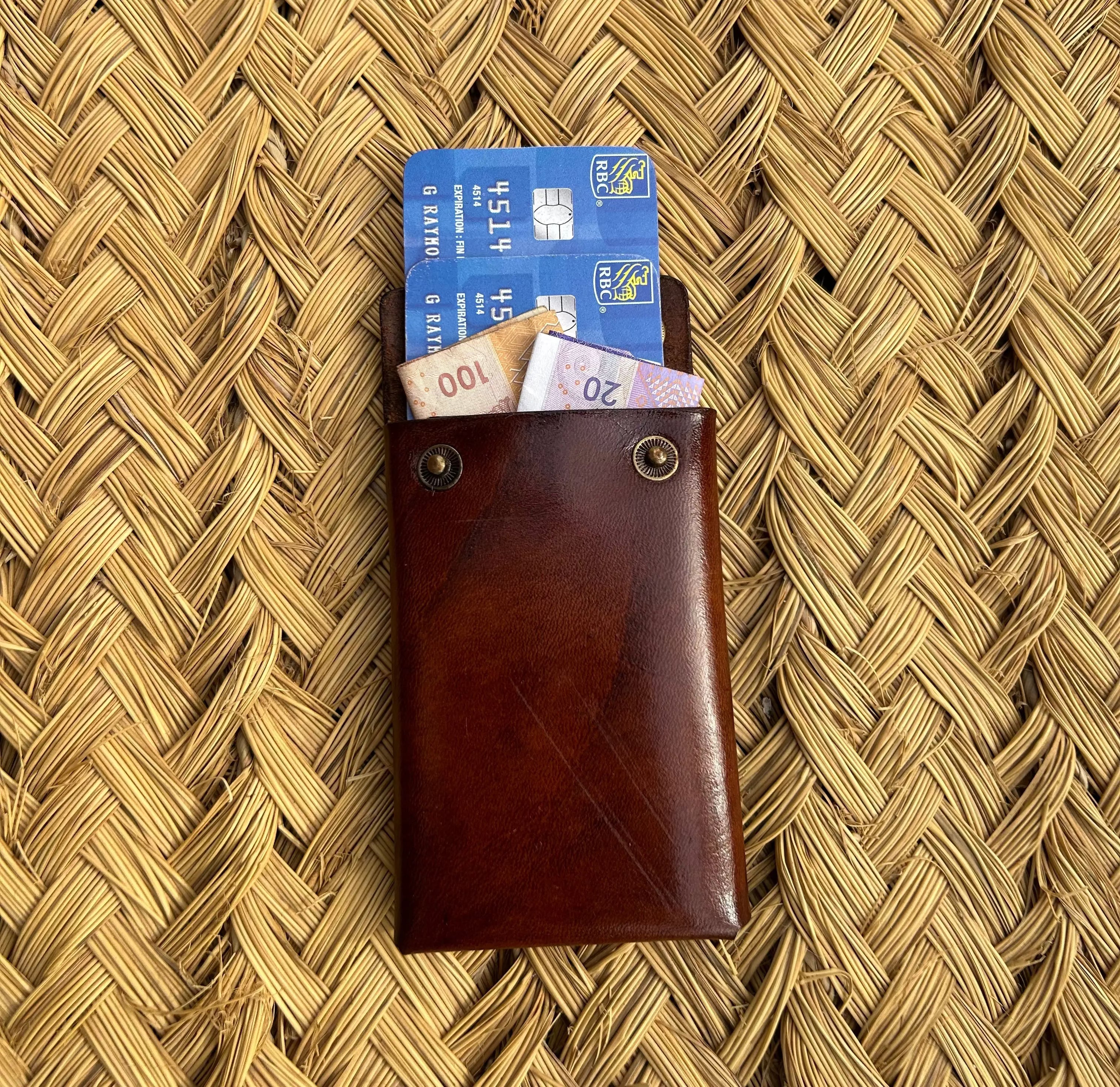 Portefeuille porte-cartes en cuir JLDCRAFT.eur